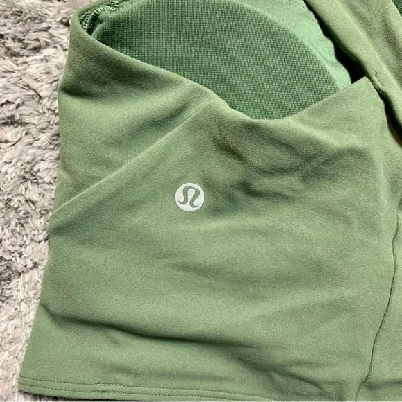NWOT Lululemon Nulu Wrap Front Longline Bra *Green Twill